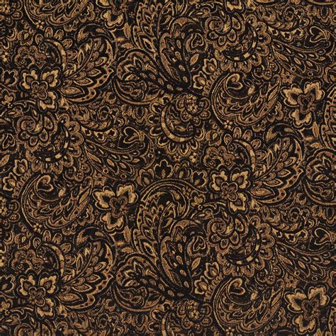 black chenille fabric with gold metallic flowers|chenille fabric by the yard.